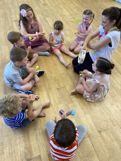 Children at a Tot Bop dance class