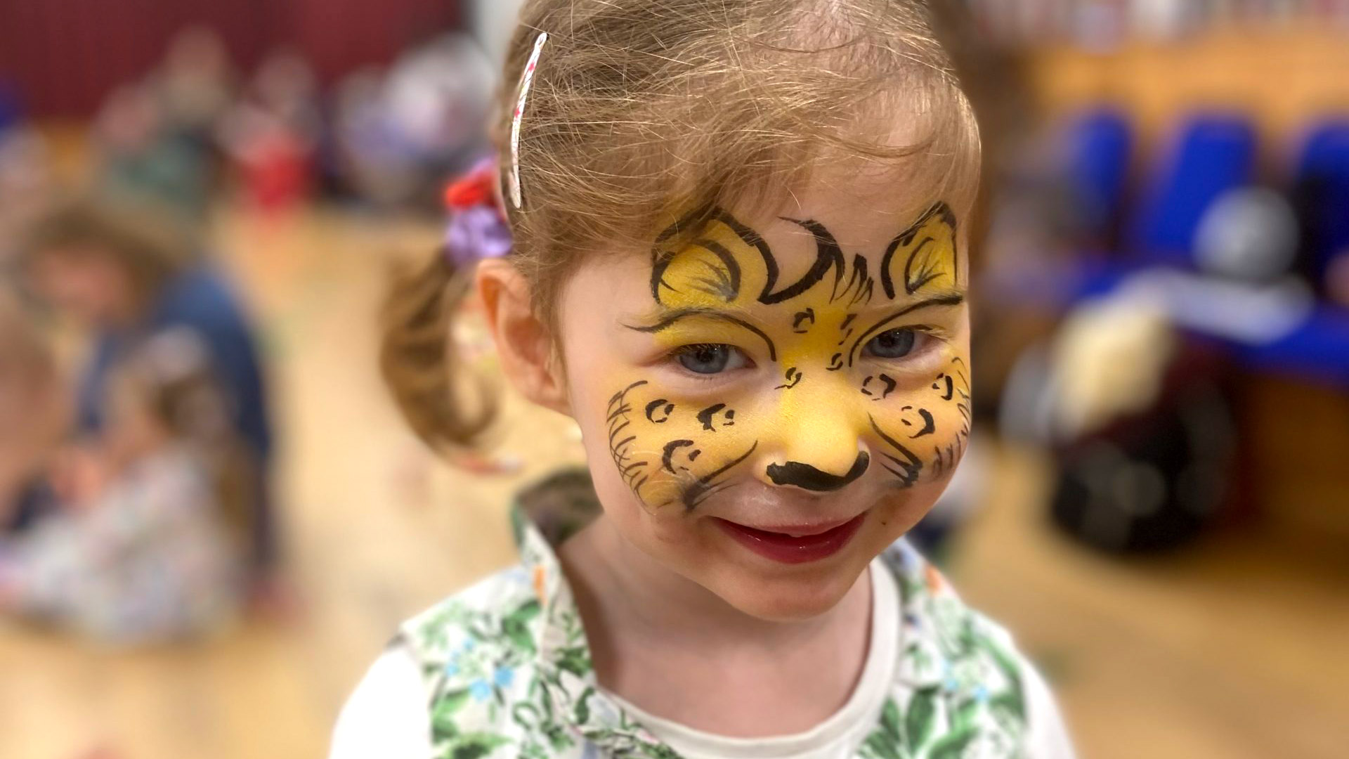 Girl with facepaint at Totbop dance class